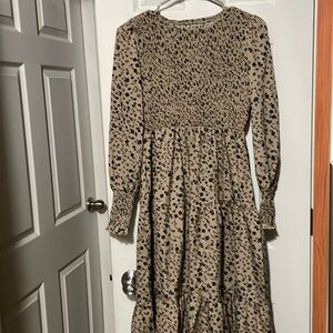 New tan color dress size S
